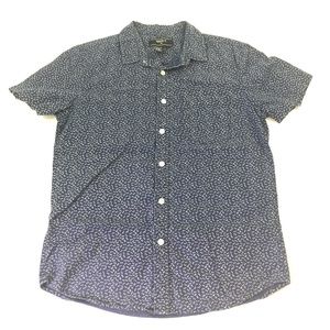 Forever 21 Men Printed Button Down Shirt Sz XS P39
